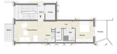 Apartment zur Miete 1.206 € 2 Zimmer 55 m² -5. Geschoss Ostend Frankfurt am Main 60314