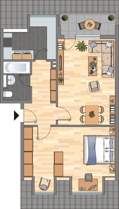 Wohnung zur Miete 430 € 2 Zimmer 60,9 m² 3. Geschoss Hermann-Löns-Straße 39 Vorsfelde Wolfsburg 38448