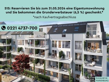Wohnung zum Kauf Provisionsfrei 399.900 € 1,5 Zimmer 47,7 m² 1. Geschoss Marienburg Köln 50968