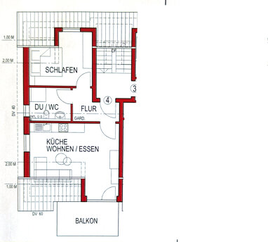 Wohnung zur Miete 930 € 2,5 Zimmer 47 m² 1. Geschoss Frankenbach - Ost Heilbronn 74078