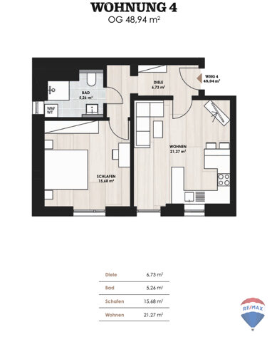 Wohnung zum Kauf 169.900 € 2 Zimmer 48,9 m² Mistelbach Mistelbach 95511