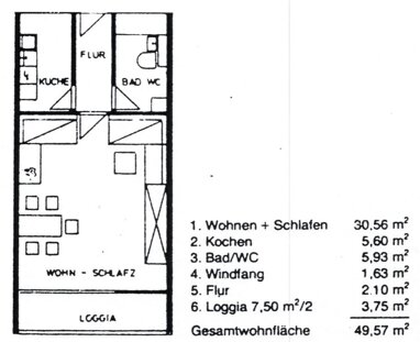 Wohnung zum Kauf 174.000 € 1 Zimmer 50 m² 3. Geschoss Wahlbezirk 17 Bad Homburg vor der Höhe 61352
