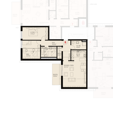 Wohnung zum Kauf Provisionsfrei 463.000 € 3 Zimmer 95,2 m² Fischingerstraße 15 Binzen 79589