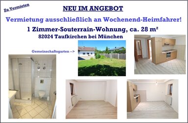 Studio zur Miete 390 € 1 Zimmer 28 m² UG frei ab sofort Bergham Taufkirchen 82024