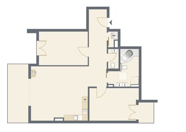 Penthouse zur Miete 2.120 € 3 Zimmer 100 m² Gallus Frankfurt am Main 60327