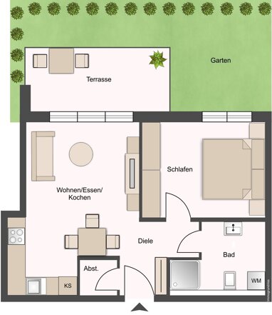 Wohnung zum Kauf Provisionsfrei 189.800 € 2 Zimmer 46,3 m² Aldingen Aldingen 78554
