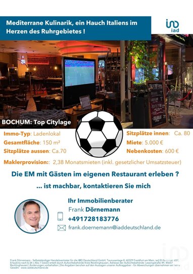 Restaurant zur Miete 5.000 € Gleisdreieck Bochum 44787