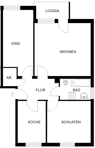 Wohnung zur Miete 269,45 € 3 Zimmer 69,9 m² 2. Geschoss St.-Gundekar-Str. 31b Heilsbronn Heilsbronn 91560