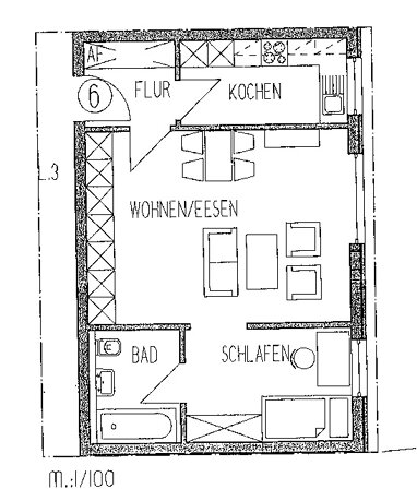 Wohnung zur Miete 325 € 2 Zimmer 50 m² 1. Geschoss Langendammscher Weg 22 Gutow Güstrow 18273