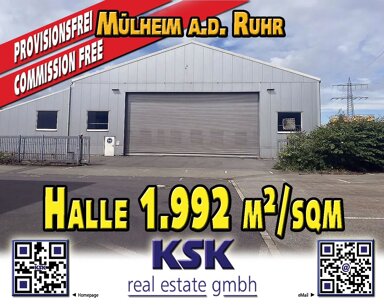 Lagerhalle zur Miete provisionsfrei 1.992 m² Lagerfläche teilbar von 1.992 m² bis 5.110 m² Speldorf - Nordost Mülheim an der Ruhr 45478