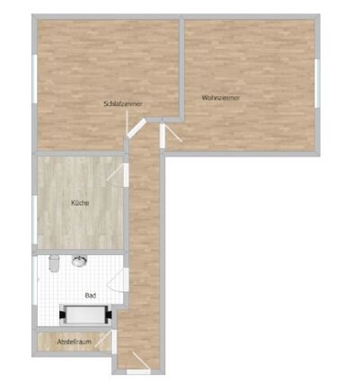 Wohnung zur Miete 350 € 2 Zimmer 64,8 m² frei ab sofort Bahnhofstraße 1 Bahnhofsvorstadt Freiberg 09599
