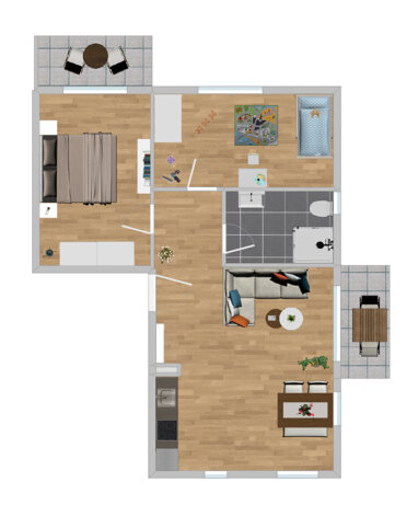 Wohnung zur Miete 1.080 € 3 Zimmer 65 m² 3. Geschoss Im Nußbaumboden 5 a Müllheim Müllheim 79379