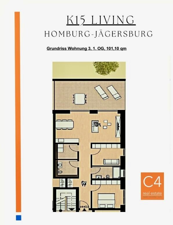 Wohnung zum Kauf 393.000 € 3 Zimmer 96,6 m²<br/>Wohnfläche 1. Stock<br/>Geschoss Jägersburg Homburg 66424