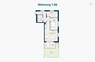 Terrassenwohnung zum Kauf provisionsfrei als Kapitalanlage geeignet 397.000 € 3 Zimmer 76,2 m² Bachwiesen Zirndorf Zirndorf 90513