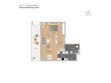 Wohnung zum Kauf Provisionsfrei 300.000 € 2 Zimmer 77 m² 2. Geschoss Zeppelinstraße 97 Mengen Mengen 88512