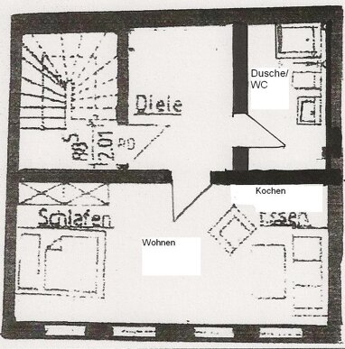 Wohnung zur Miete 360 € 1 Zimmer 40 m² 2. Geschoss Karlstr. Altstadt Weimar 99423