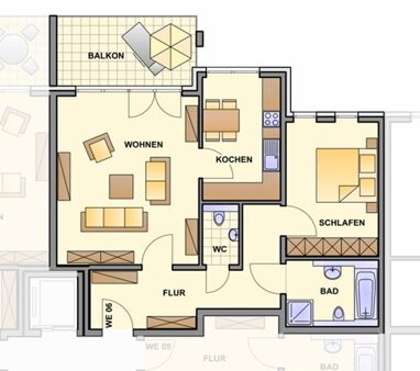 Wohnung zur Miete 1.100 € 2 Zimmer 78 m² 1. Geschoss Beuel-Ost Bonn 53229