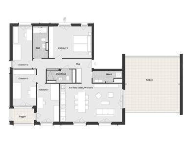 Wohnung zur Miete 2.660 € 5 Zimmer 140,9 m² 3. Geschoss Konrad-Zuse-Str. 24g Kalbach-Riedberg Frankfurt 60438