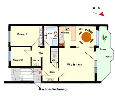 Wohnung zum Kauf 329.000 € 3 Zimmer 88 m² 1. Geschoss Fischbach 1 Friedrichshafen 88048