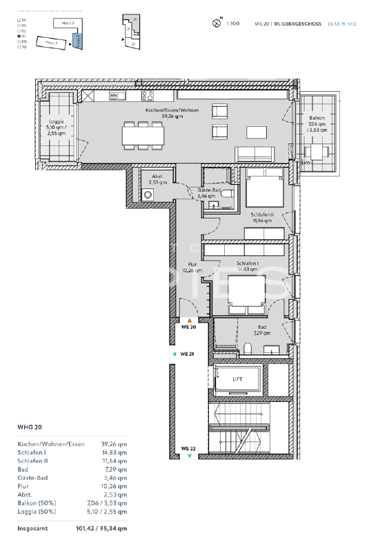 Wohnung zum Kauf provisionsfrei 550.000 € 3 Zimmer 95,3 m²<br/>Wohnfläche Utbremen Bremen 28279