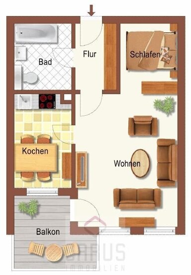 Wohnung zum Kauf 52.500 € 1,5 Zimmer 42 m² Zwiesel Zwiesel 94227