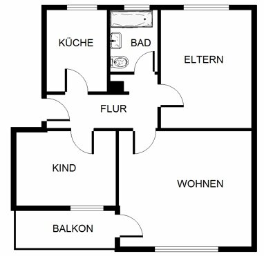 Wohnung zur Miete 479 € 3,5 Zimmer 66,5 m² 1. Geschoss Polsumer Straße 146 Hassel Gelsenkirchen 45896