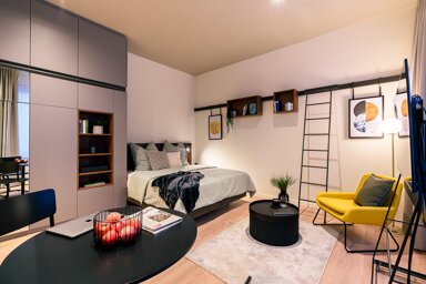 Studio zur Miete Wohnen auf Zeit 1.070 € 1 Zimmer 26 m² frei ab 01.03.2025 Voltastraße 81 Bockenheim Frankfurt am Main 60486