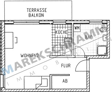 Wohnung zur Miete 323 € 1 Zimmer 38 m² Ilmenau Ilmenau 98693