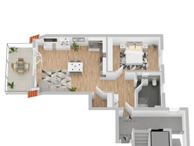 Wohnung zum Kauf provisionsfrei 308.000 € 2 Zimmer 71,7 m² 1. Geschoss Ob dem Dorf 3 Marbach Villingen-Schwenningen 78052