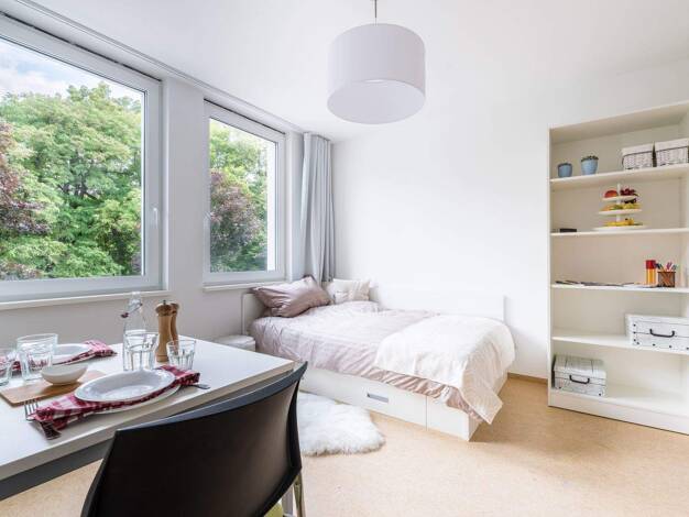 Wohnung zur Miete 464 € 1 Zimmer 26,9 m² 1. Geschoss Schwanseestraße 35 Westvorstadt Weimar 99423