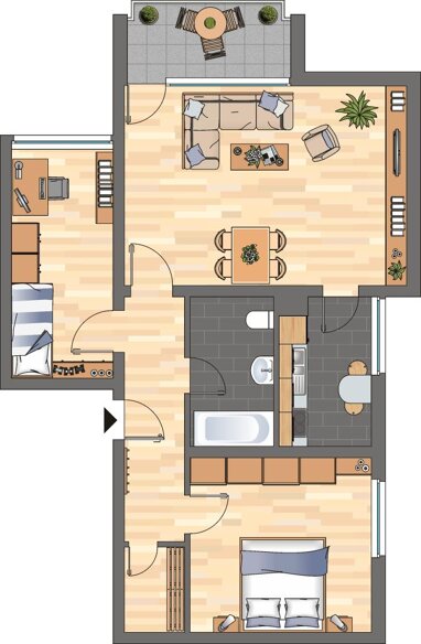 Wohnung zur Miete 690 € 3 Zimmer 69,3 m² 3. Geschoss Bayernplatz 8 Böbig Neustadt an der Weinstraße 67433