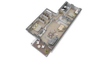 Wohnung zur Miete 1.230 € 3 Zimmer 74,6 m² 1. Geschoss Ludwigstr. 42/44 Steinheim Hanau 63456