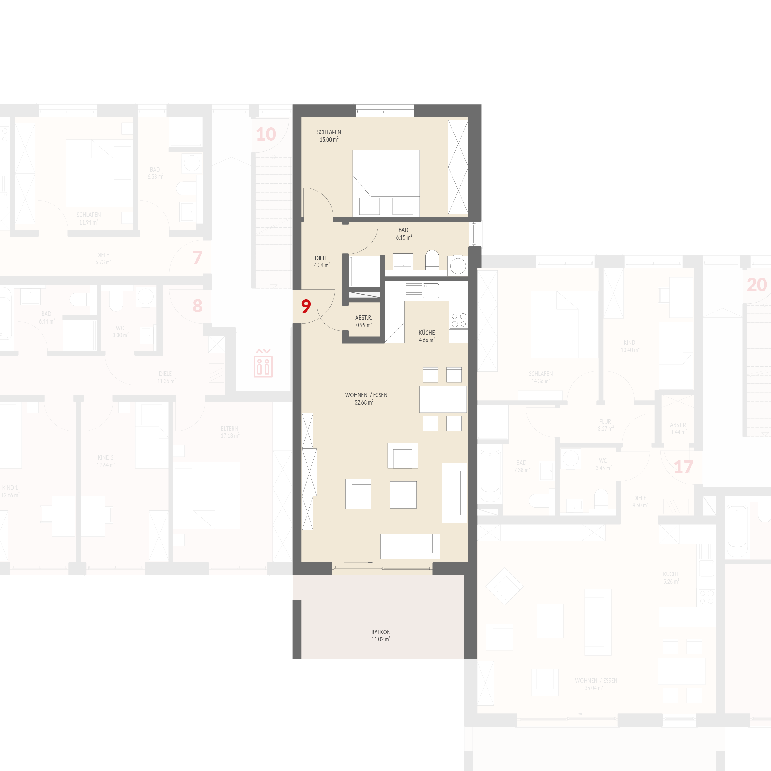 Wohnung zum Kauf Provisionsfrei 373.000 € 2 Zimmer 68,4 m² 2. Geschoss Kanderweg Binzen 79589