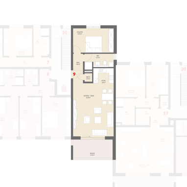 Wohnung zum Kauf Provisionsfrei 373.000 € 2 Zimmer 68,4 m² 2. Geschoss Kanderweg Binzen 79589