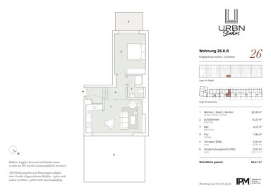 Wohnung zum Kauf provisionsfrei 349.000 € 2 Zimmer 52,4 m² EG Washingtonallee 26 Horn Hamburg 22111