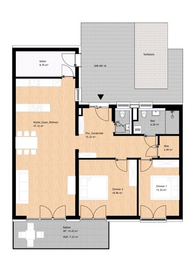 Wohnung zum Kauf Provisionsfrei 512.160 € 3 Zimmer 113 m² Zell Zell 79669