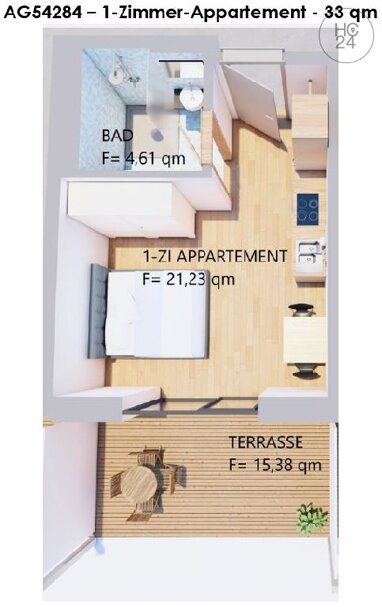 Wohnung zur Miete Wohnen auf Zeit 690 € 1 Zimmer 33 m² frei ab 12.08.2024 Kaufbeuren Kaufbeuren 87600