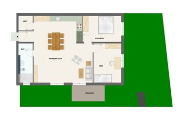 Terrassenwohnung zur Miete 1.150 € 3 Zimmer 85 m² Erdgeschoss Antoniterstr. 6-8 Lamboy Hanau 63452