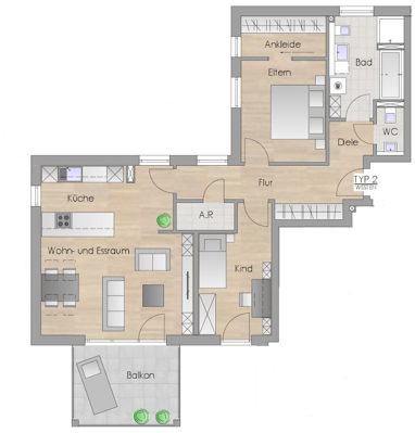 Wohnung zum Kauf Provisionsfrei 418.500 € 3 Zimmer 91,9 m² 2. Geschoss Ludersheim-Au Altdorf 90518