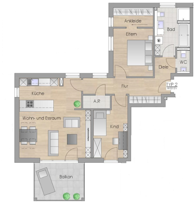 Wohnung zum Kauf provisionsfrei 418.500 € 3 Zimmer 91,9 m² 2. Geschoss Ludersheim-Au Altdorf 90518