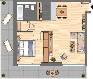 Wohnung zur Miete 514 € 2 Zimmer 63 m² 7. Geschoss frei ab 06.05.2025 Zollhofstraße 4 Mitte / Stadtbezirk 111 Ludwigshafen am Rhein 67061