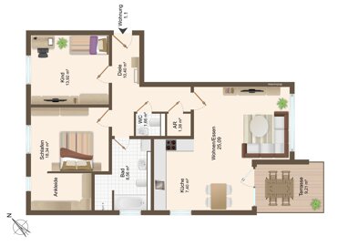 Wohnung zum Kauf Provisionsfrei 352.000 € 3 Zimmer 91,4 m² Watterdingen Tengen 78250
