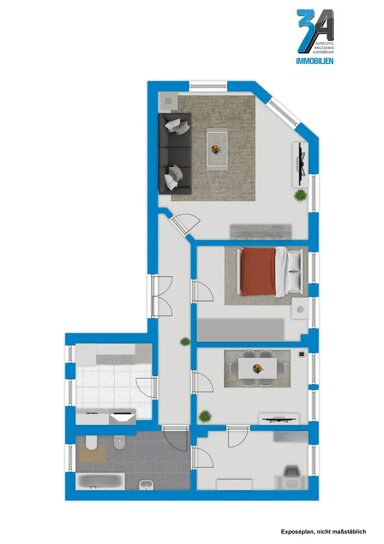 Wohnung zum Kauf provisionsfrei 120.000 € 4 Zimmer 113 m² frei ab sofort Südstraße Südliche Innenstadt Halle (Saale) 06110