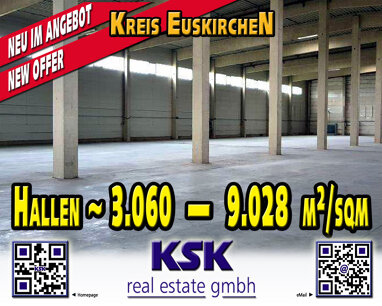 Produktionshalle zur Miete 9.028 m² Lagerfläche teilbar von 3.060 m² bis 9.028 m² Roitzheim Euskirchen 53881