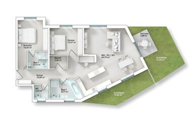 Wohnung zur Miete 1.776 € 3,5 Zimmer 111,1 m² Erdgeschoss Feyen 1 Trier 54294