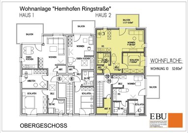 Wohnung zur Miete 750 € 2 Zimmer 52,6 m² 1. Geschoss frei ab sofort Ringstraße 6 Hemhofen Hemhofen 91334