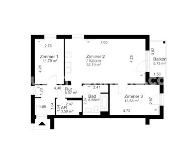 Wohnung zur Miete Tauschwohnung 935 € 3 Zimmer 80 m² 2. Geschoss Gropiusstadt Berlin 12353