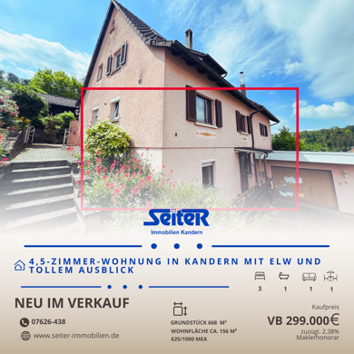 Wohnung zum Kauf 299.000 € 4,5 Zimmer 156 m² Souterrain Kandern Kandern 79400