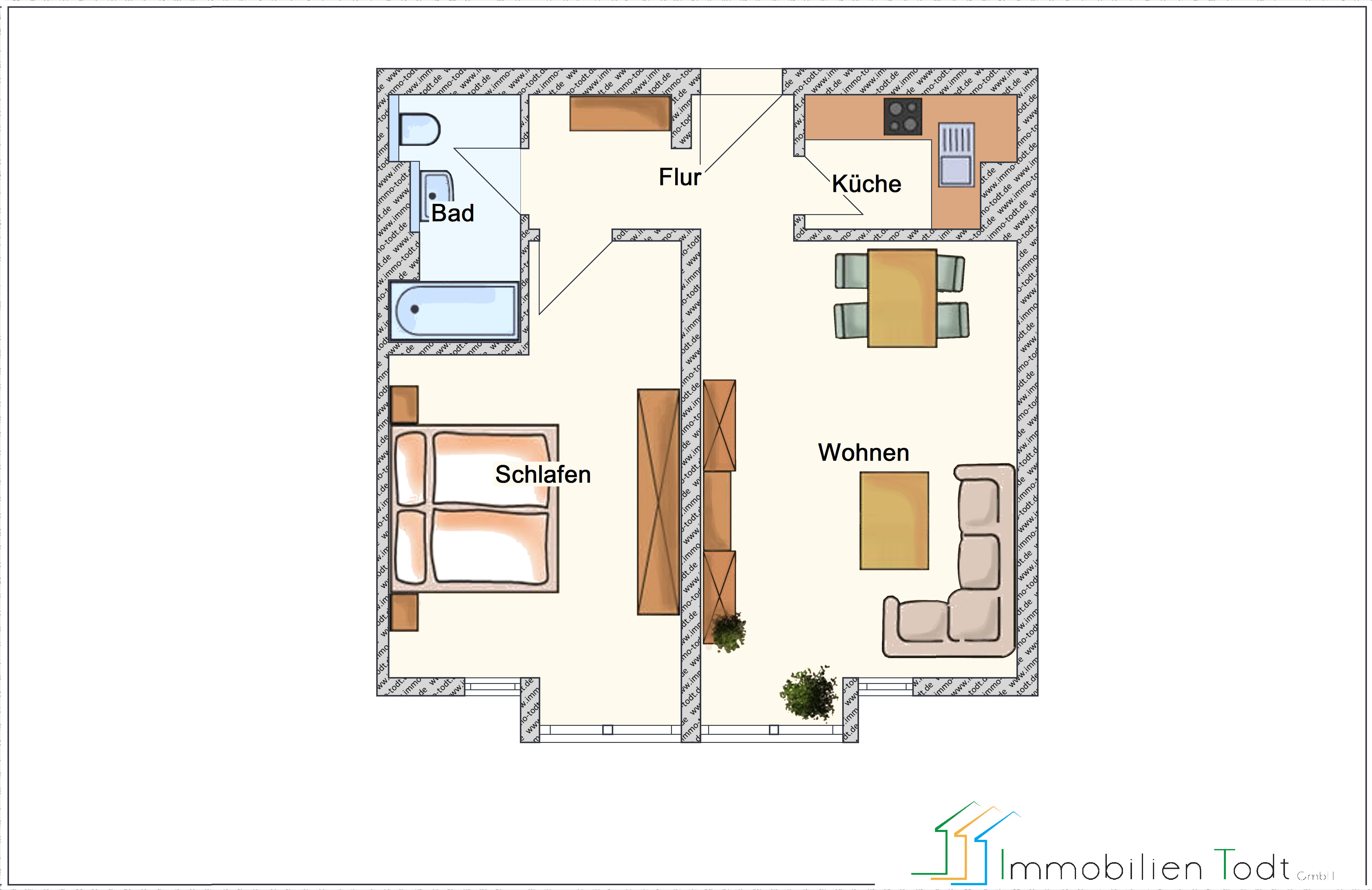 Apartment zur Miete 315 € 2 Zimmer 52 m²<br/>Wohnfläche 2. Stock<br/>Geschoss Weststraße 33 Dobenau Plauen 08523