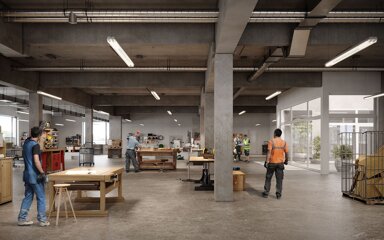 Lagerhalle zur Miete provisionsfrei 1.331 m² Lagerfläche teilbar ab 57 m² Von-der-Tann Straße 31 Sündersbühl Nürnberg 90439